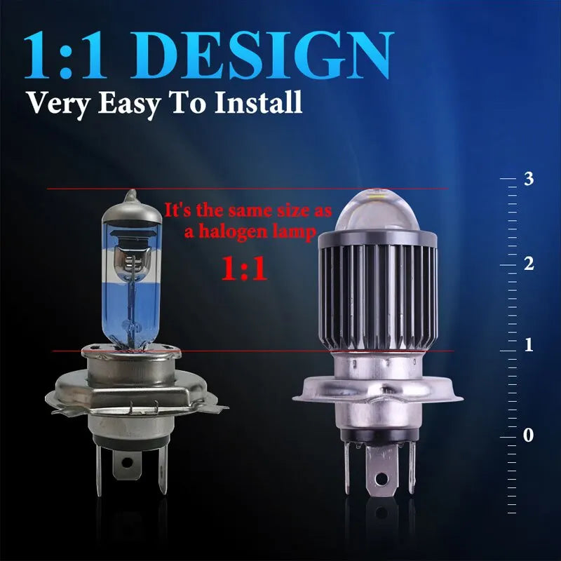 1PCS 10000LM H4 LED Motorcycle Headlight H6 BA20D P15D Led CSP Lens White Yellow Hi L alternate view
