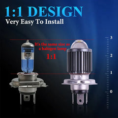 1PCS 10000LM H4 LED Motorcycle Headlight H6 BA20D P15D Led CSP Lens White Yellow Hi L alternate view