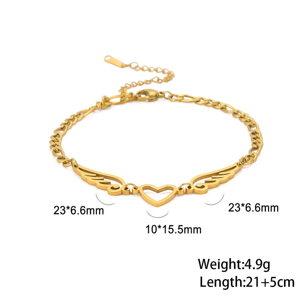 Skyrim Foot Chain of Women Men Silver Color Four-leaf Clover Stainless Steel Anklet Simp detail view