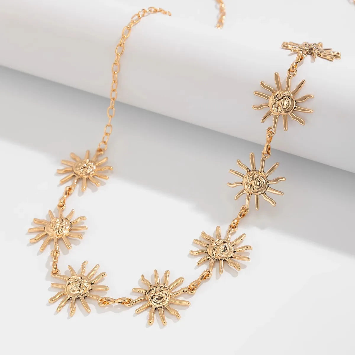 Gold Plated Smiley Face Waist Chain | Summer Beach Body Jewelry for Women detail view