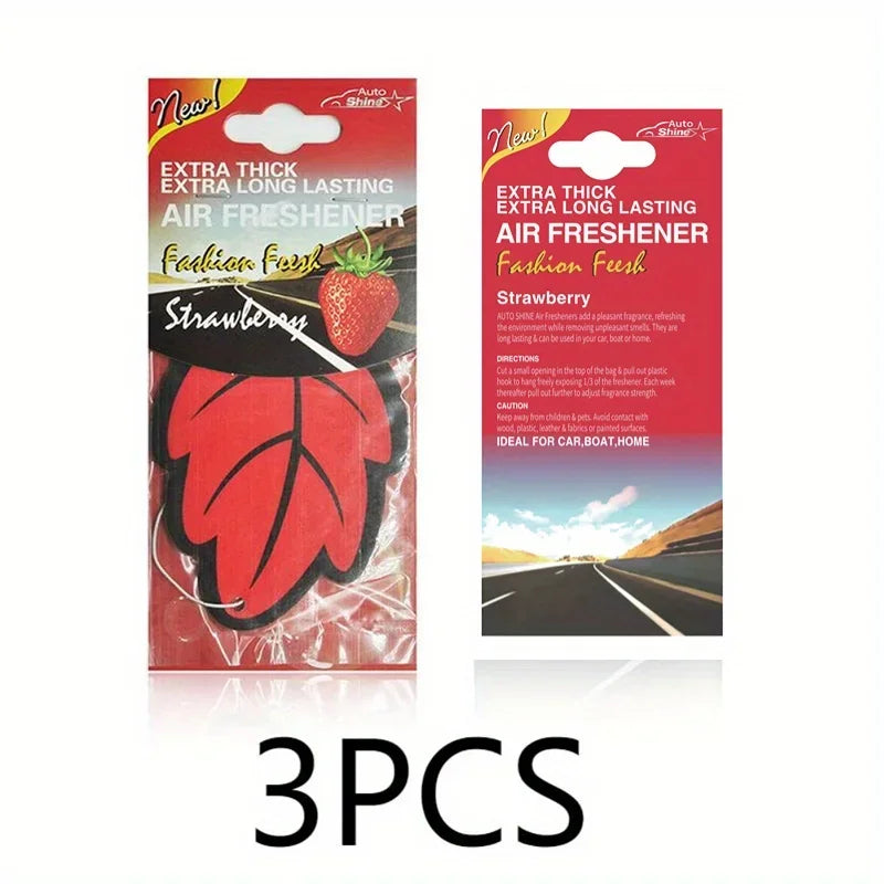 Leaf Shape Hanging Car Air Freshener Tea Paper Scented Tablets