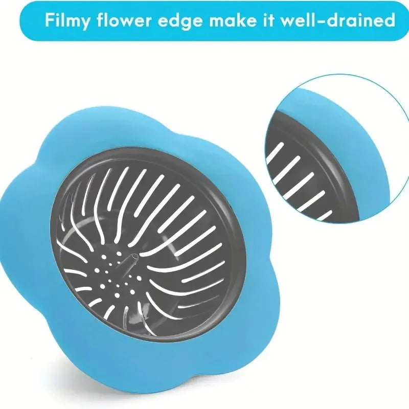 2PCS Silicone Kitchen Sink Strainer Anti-Clog Drain Filter Net Stopper for 4.5 Inch additional angle