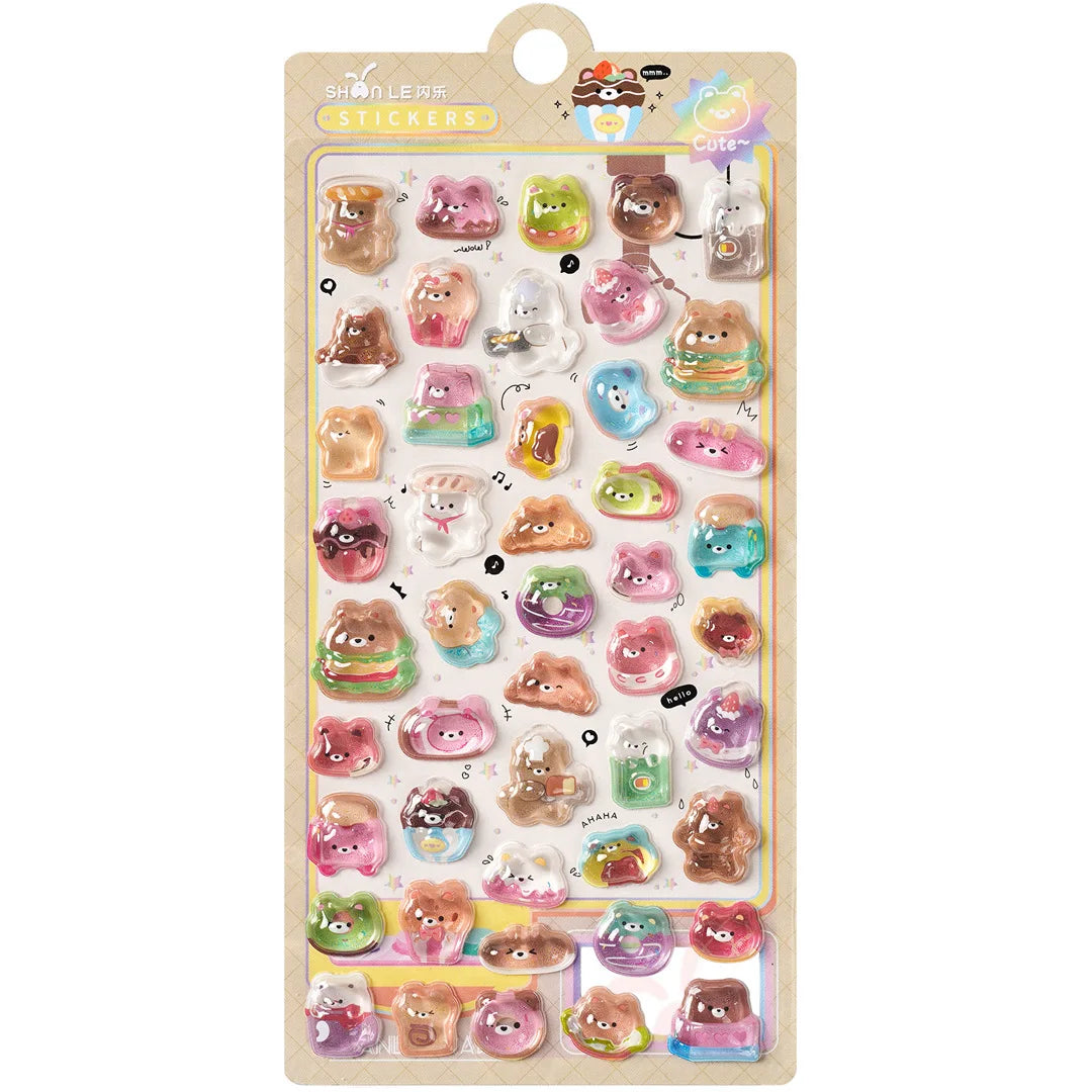 3D Food Stamping Seal Sticker | Japanese Anime Decorative Craft Stickers for Kids alternate view