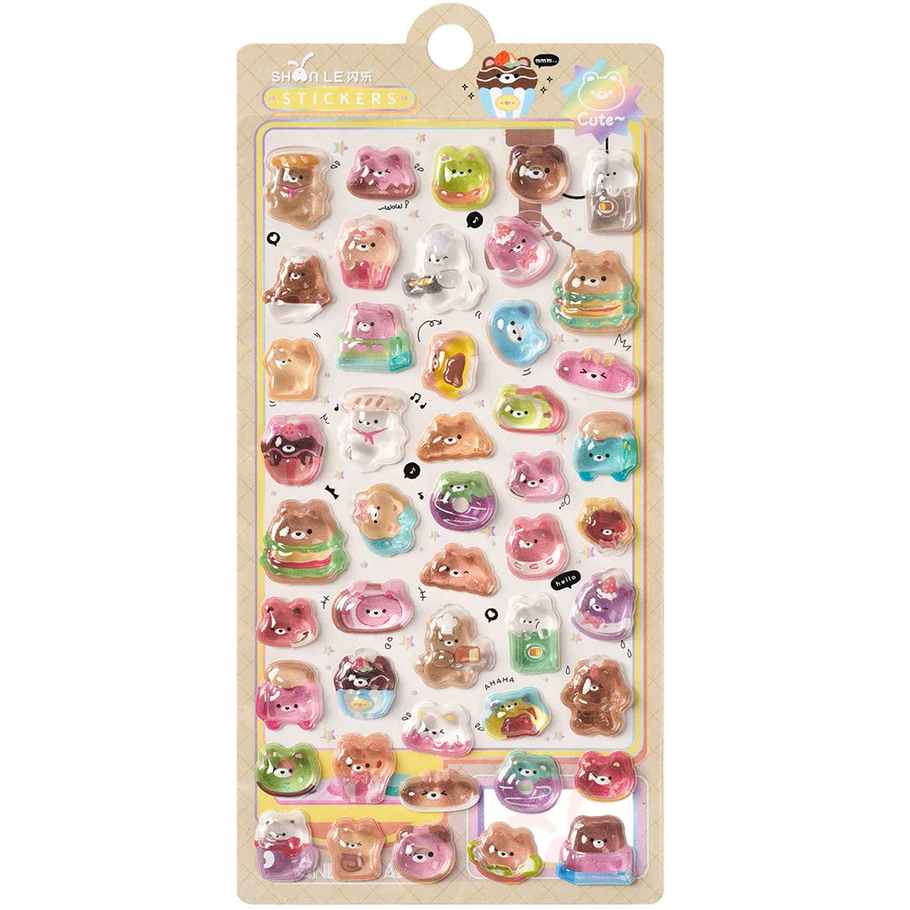3D Food Stamping Seal Sticker | Japanese Anime Decorative Craft Stickers for Kids alternate view