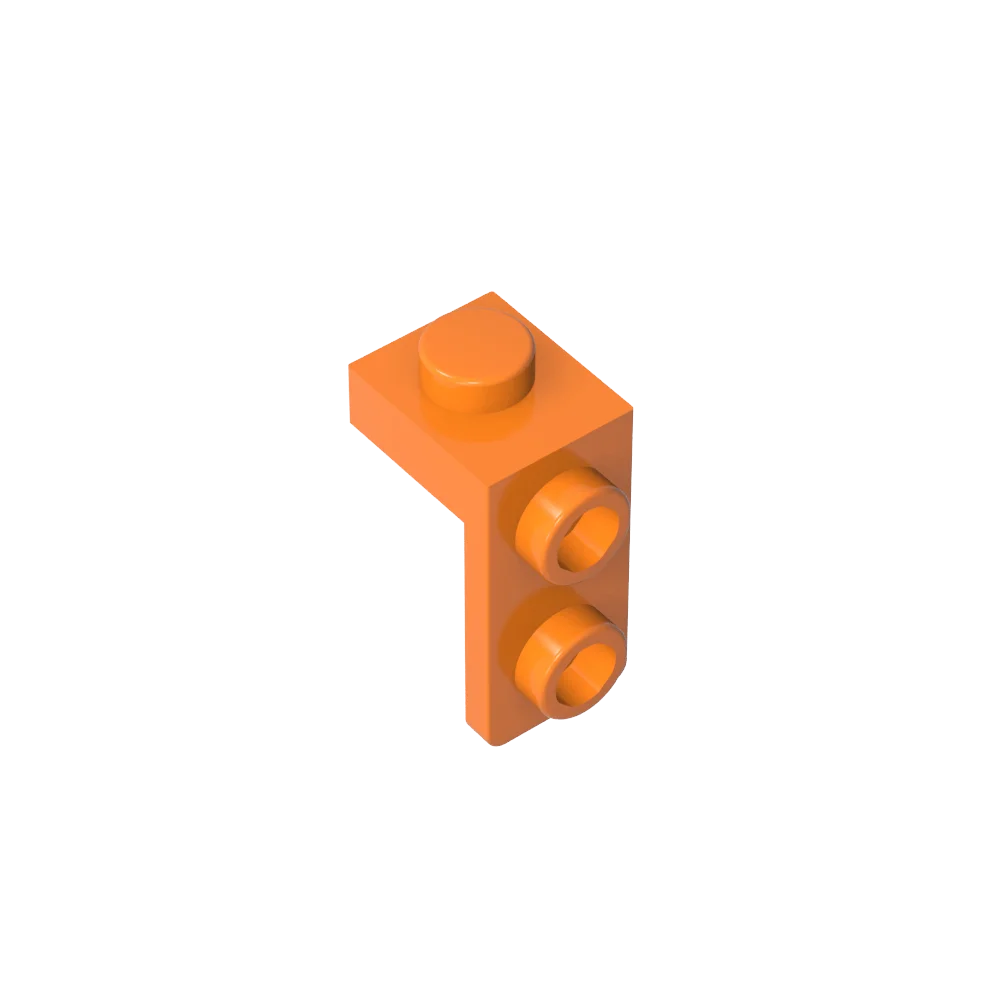 Gobricks Bracket 1 x 1 - 1 x 2 | Compatible Building Block close-up view