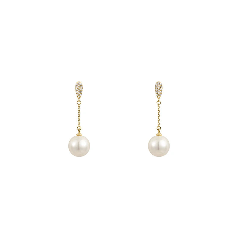 Elegant Drop Pearl Tassel Earrings | Fashion Jewelry for Women additional angle