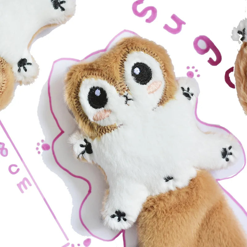 Plush Interactive Dog Toy Chew Squeaky Pet Toy Grinding Teeth Bite-resistant Puppy Toy close-up view