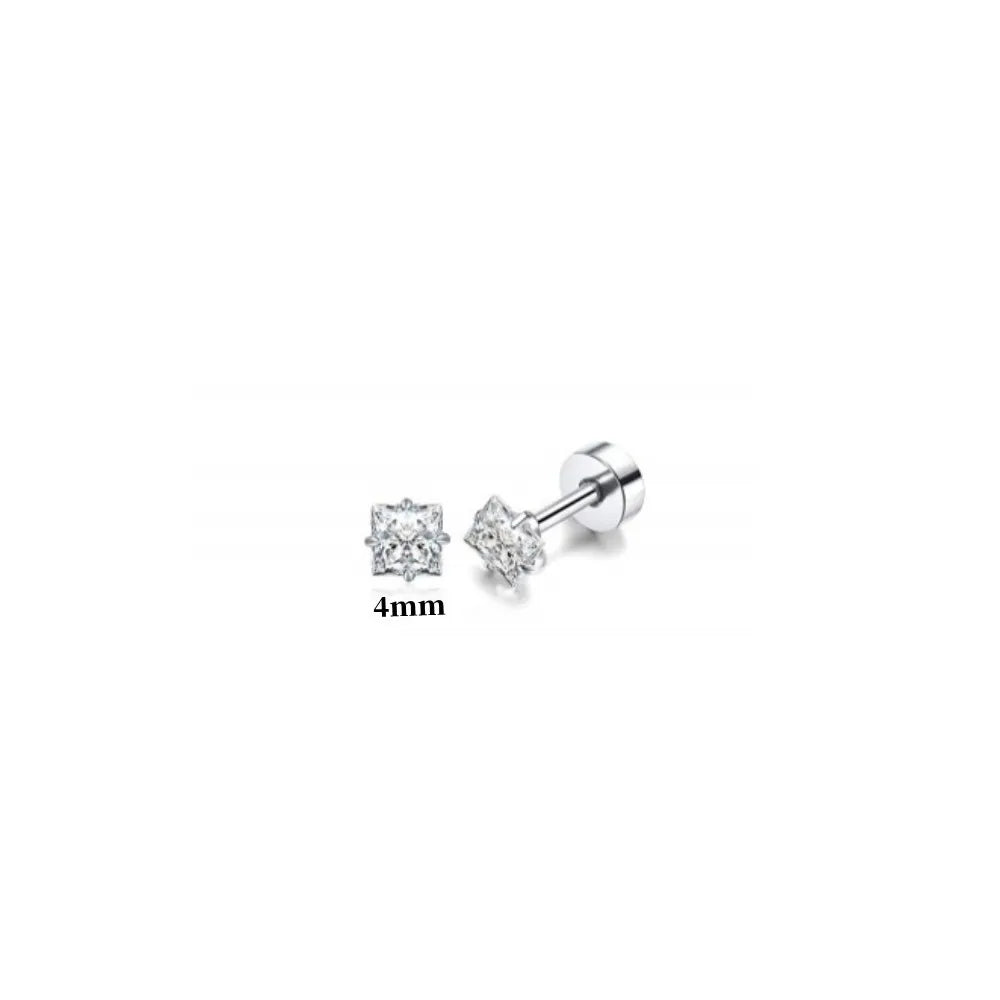 18 Pairs 14K Gold Plated Surgical Steel Screw Flat Back Stud Earrings Tiny Cartilage Ear detail view