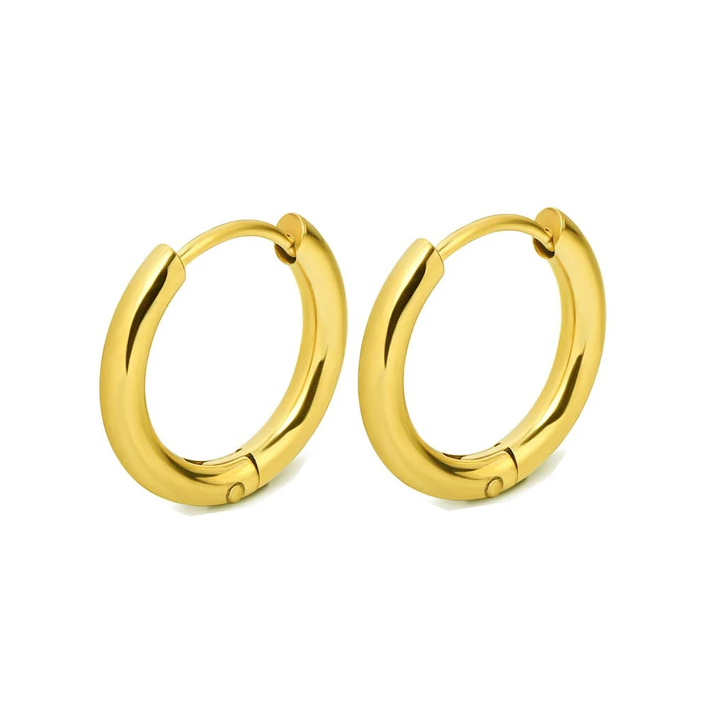 Stainless Steel Gold Hoop Earrings