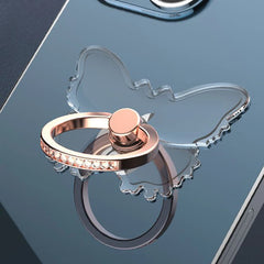 Transparent Cell Phone Ring Holder Stand 360°Degree Rotation Clear Finger Grip Kickstand detail view