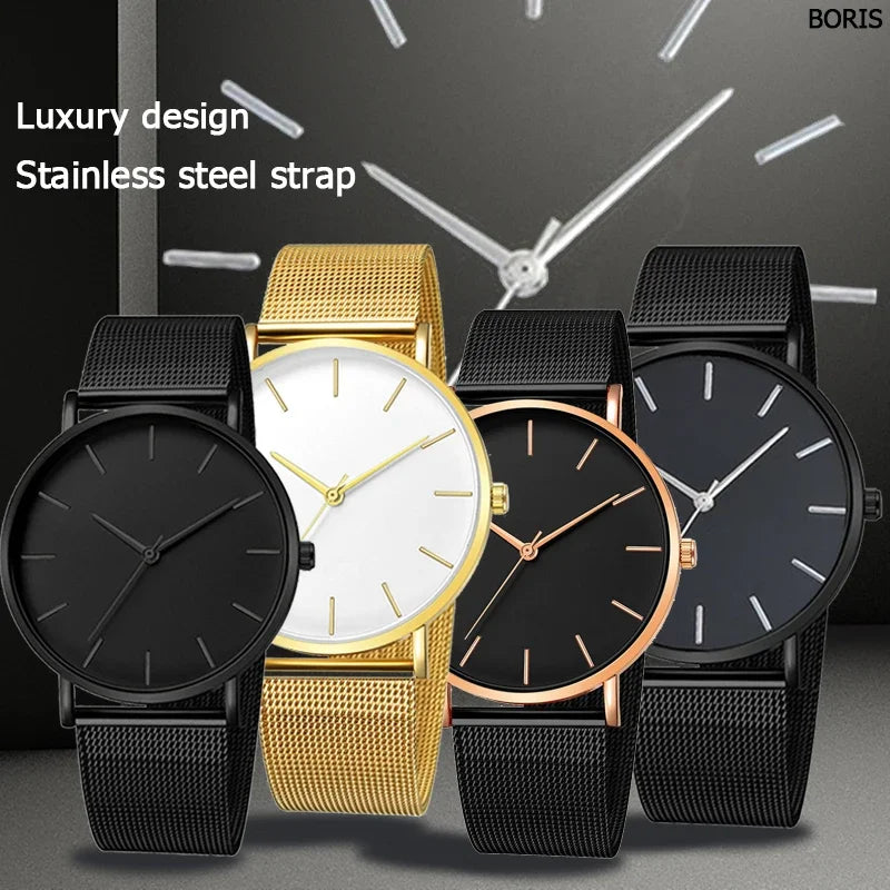 RUNERR Ultra Thin Quartz Watch | Minimalist Business Casual Mesh Strap alternate view