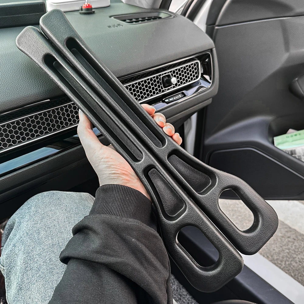 2pcs Car Seat Gap Filler, Dual Slot Design, Car Interior Accessories, Phone & Key Stor close-up view