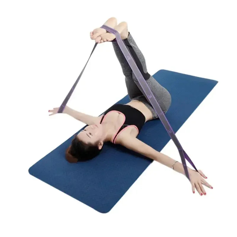 Yoga Pull Strap Belt | Elastic Resistance Band for Pilates and Dance Stretching detail view