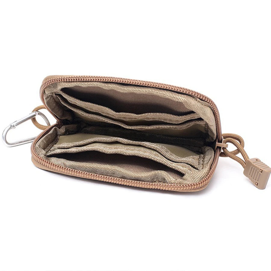 Waterproof Camping EDC Pouch | Tactical Key Purse Wallet with Card Slots and Zippers lifestyle view