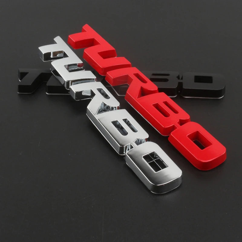 Turbocharged Metal Alloy 3D Car Sticker Badge - Onlytenbucks.com