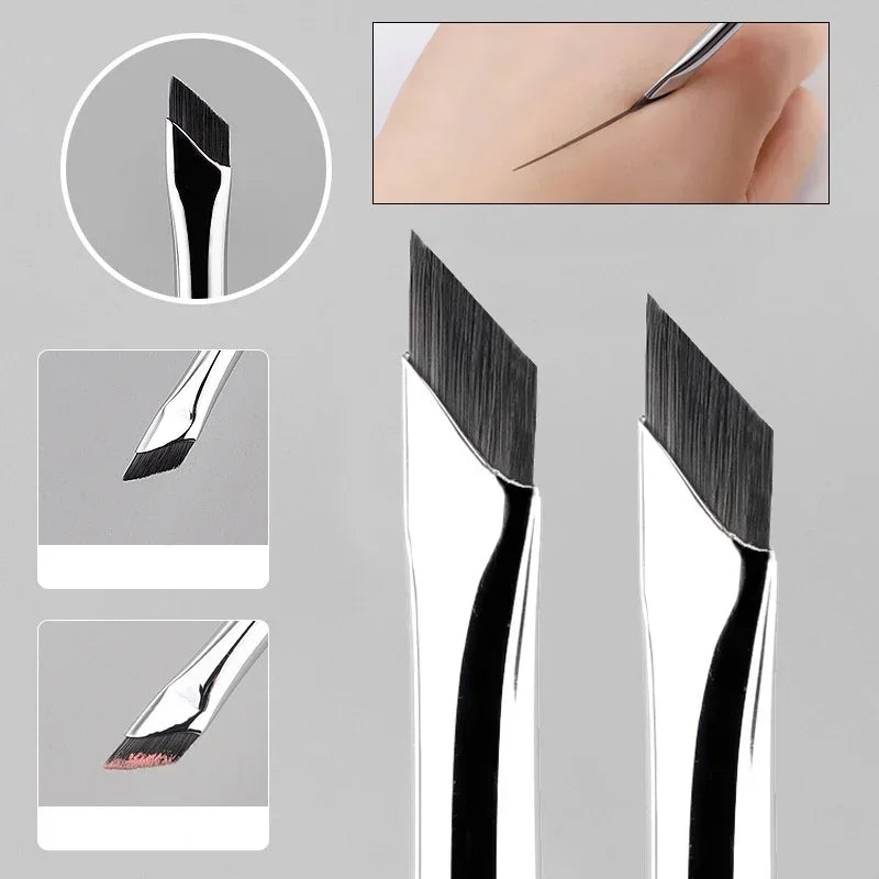 2/5Pc Karsyngirl Upgrade Blade Eyeliner Brush Ultra Thin Fine Angle Flat Eyebrow Brush Under The Eye
