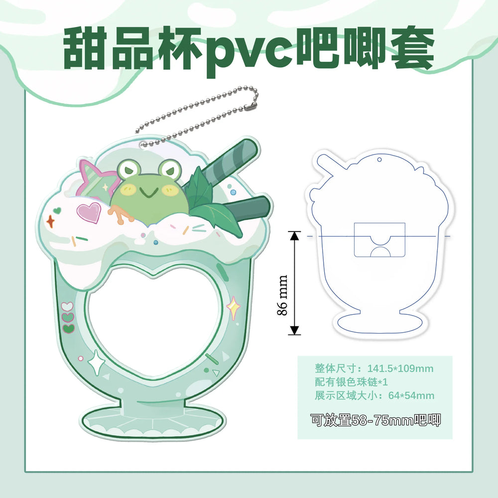 5.8-7.5cm Cartoon Badge Pin Holder Sweet Kawaii Animal Dessert Series Kpop Badge Clip alternate view