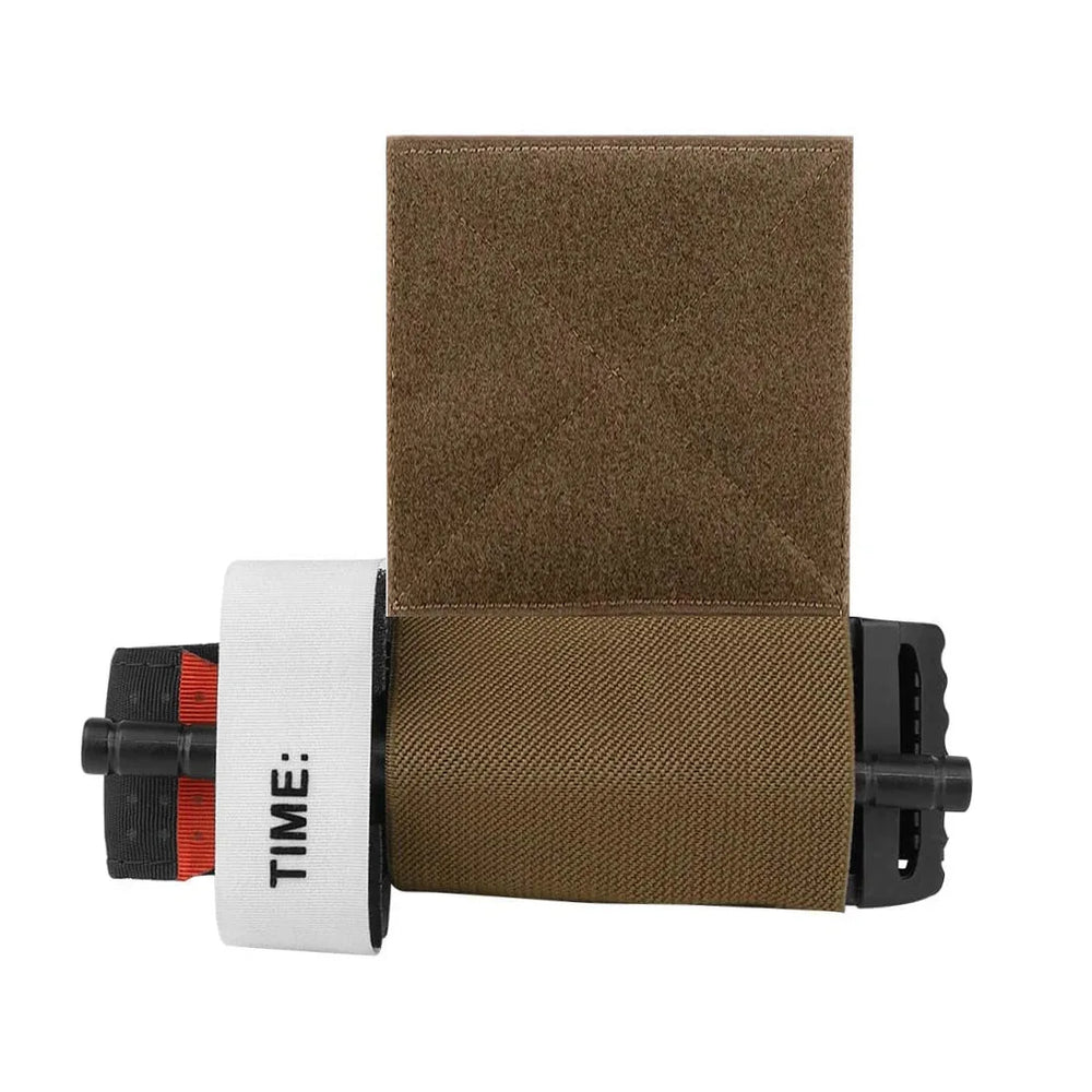 2pcs Elastic Tourniquet Holder with Hook & Loop | Tactical EDC Pouch for Vest, Belt, a close-up view