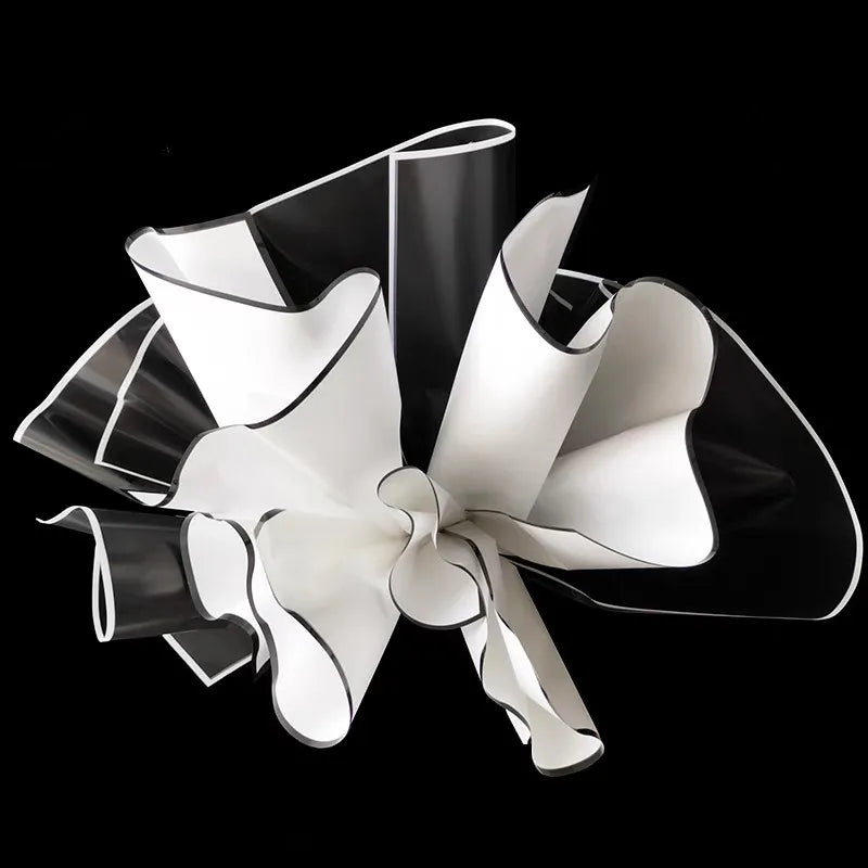 Florist Bouquet Wrapping Paper | 5 Pack Black and White Aristocrat Flower Wrap alternate view