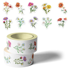 500PCS Daisy Stickers Roll | Cute Flower Decals for Water Bottles and Scrapbooking alternate view