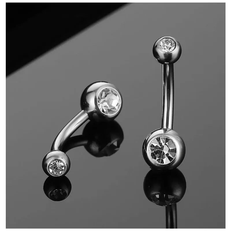 1Pc Belly Button Ring for Women, 316L Stainless Steel Belly Ring Piercing 8/10/12mm B alternate view
