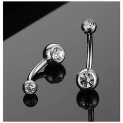 1Pc Belly Button Ring for Women, 316L Stainless Steel Belly Ring Piercing 8/10/12mm B alternate view