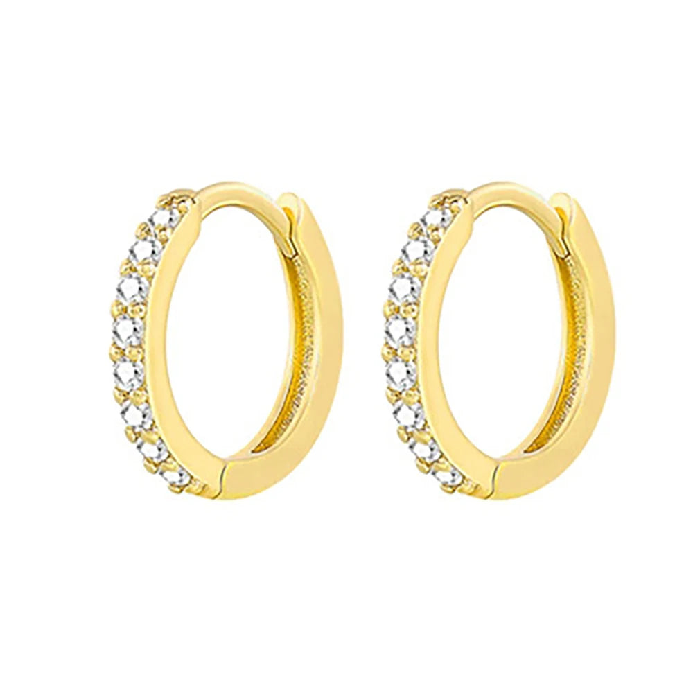 2Pcs Rainbow Little Huggies Stainless Steel Hoop Earrings Girl Tiny Rings Cartilage additional angle