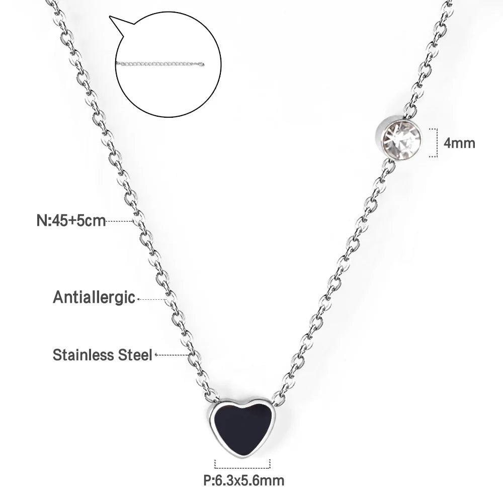 LUXUKISSKIDS Fashion Collier Simple Heart Girls Pendant Necklace Small Love Shape S additional angle