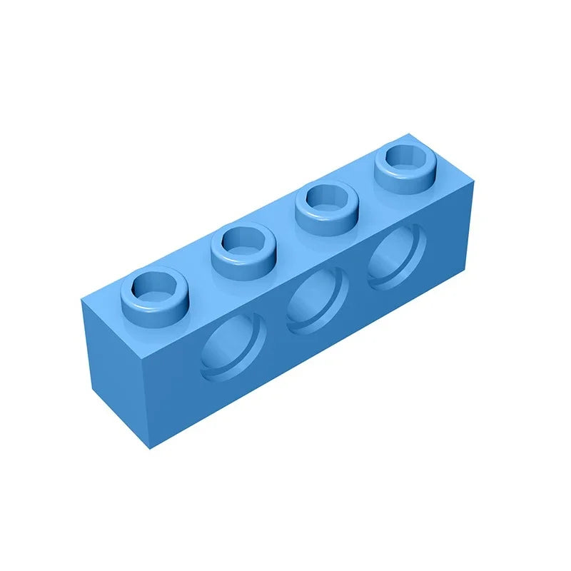 Gobricks GDS-625 Technical Brick 1x4 3-Hole | Compatible with Lego 3701 close-up view