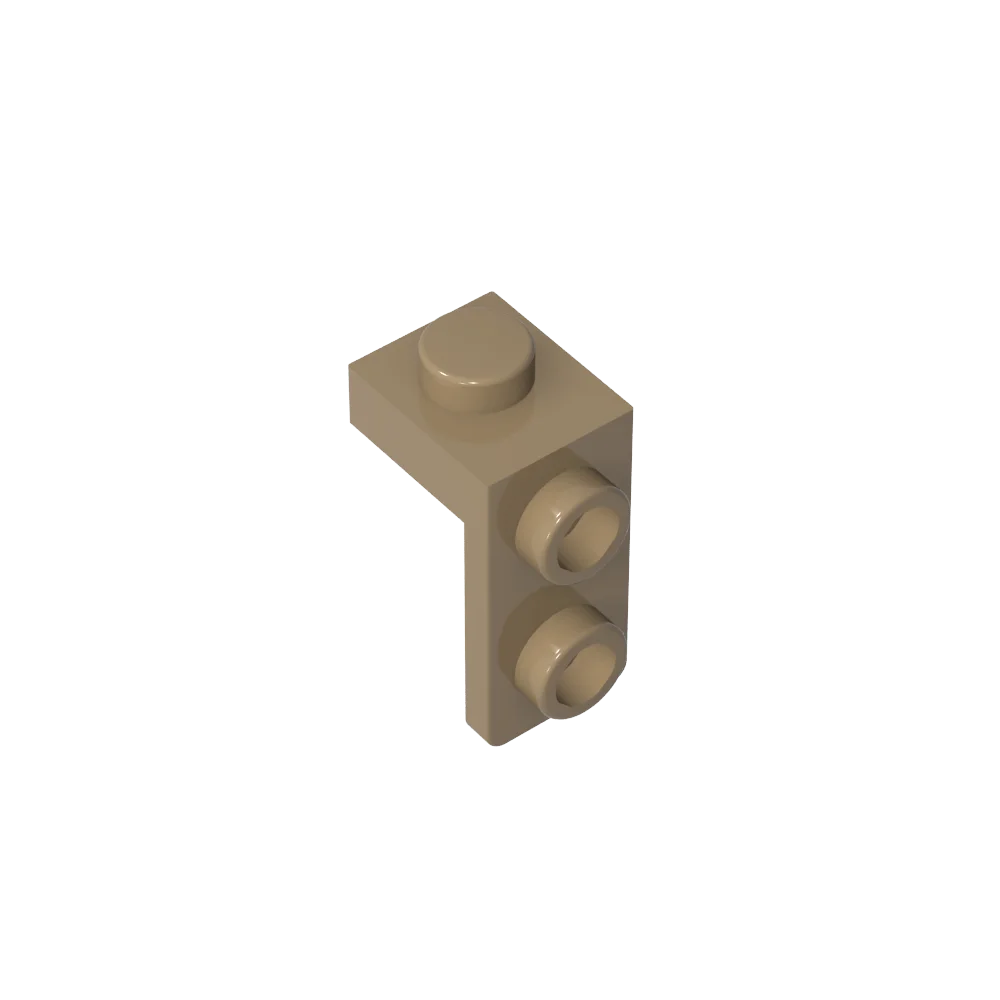 Gobricks Bracket 1 x 1 - 1 x 2 | Compatible Building Block detail view
