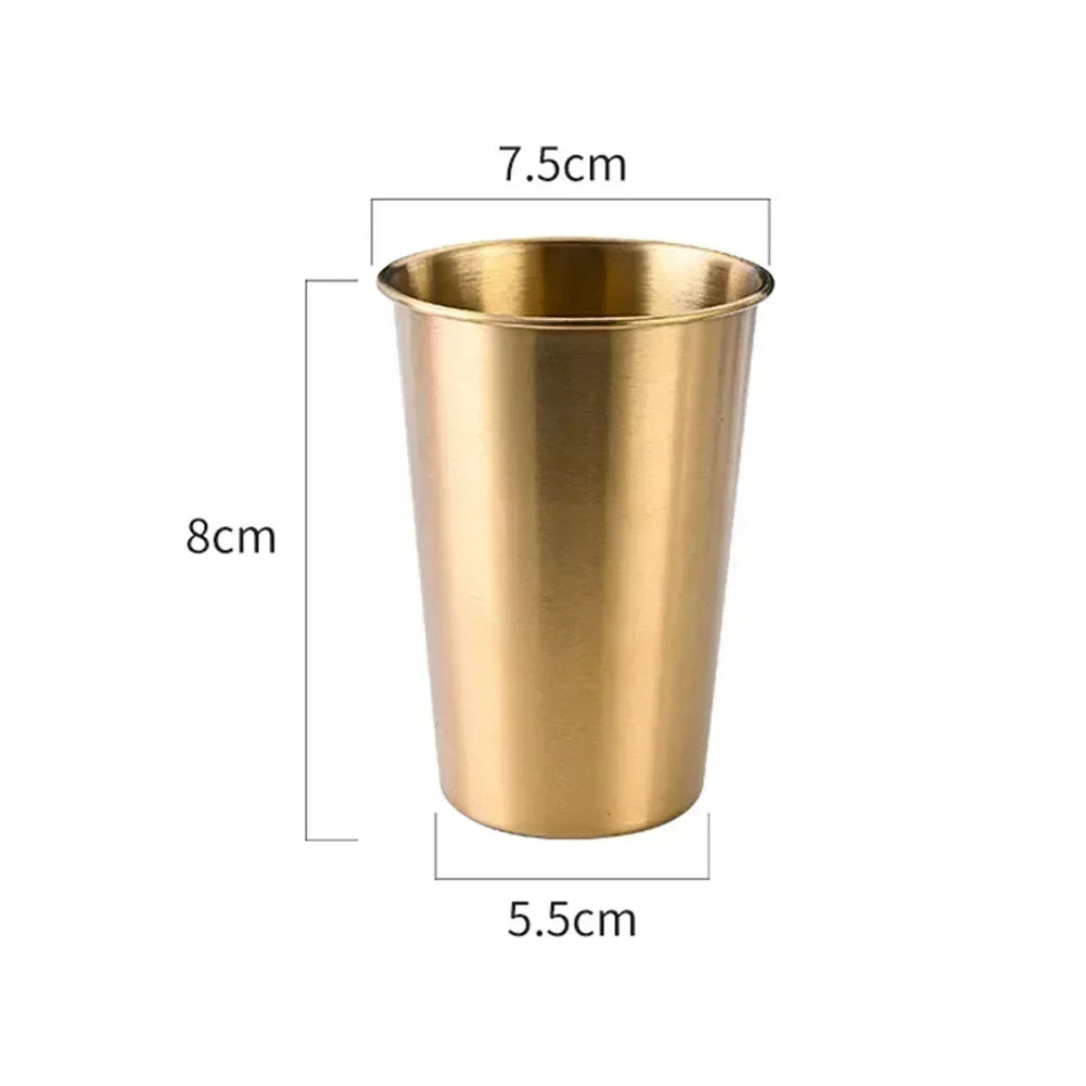 240/300/350/400/500ml Stainless Steel Beer Cup Drinking Mug For Camping Party Coffee W close-up view