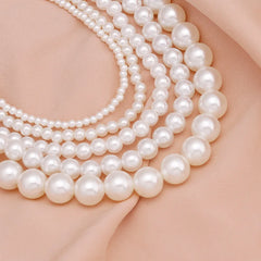 Imitation Pearl Necklace Adjustable Elegant Irregular Beads New Trend Date Wedding Party Jewelry Wom