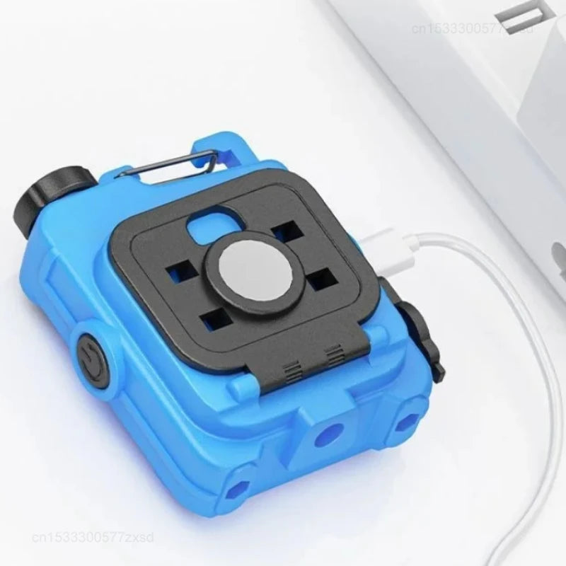 SMILING SHARK Flashlight Magnetic Clothe Clip Running Light | Outdoor Strong LED Ca additional angle