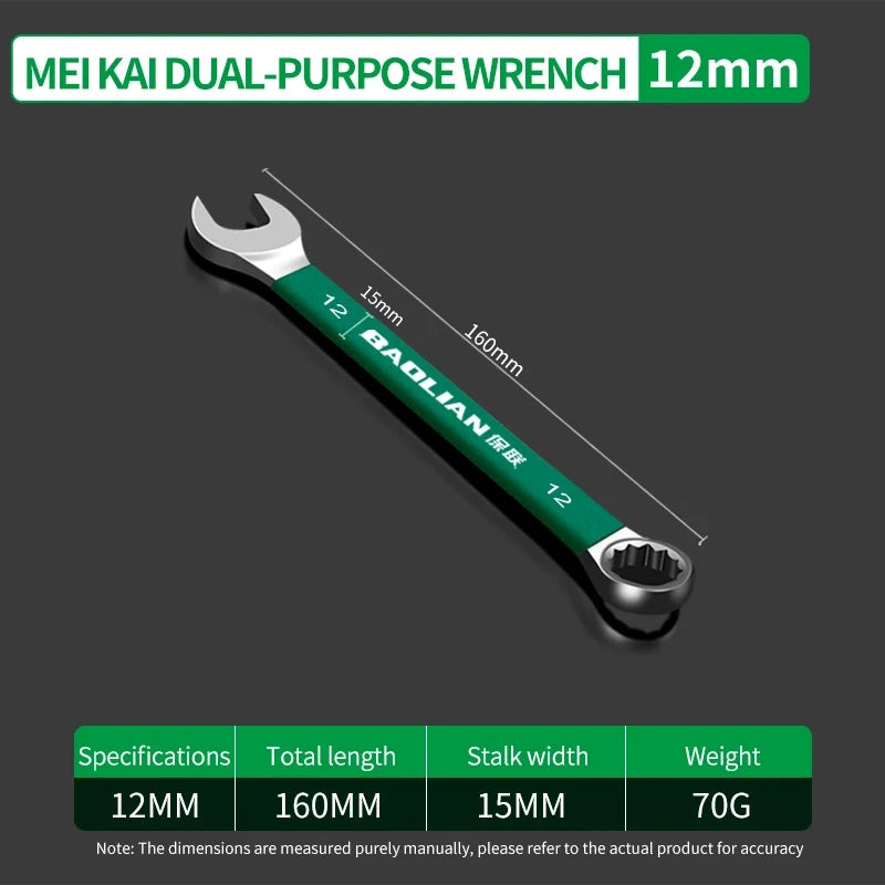 BaoLian Durable Wrench Set 6-19mm | Two-Way Open Combination Wrench for Auto Repair alternate view