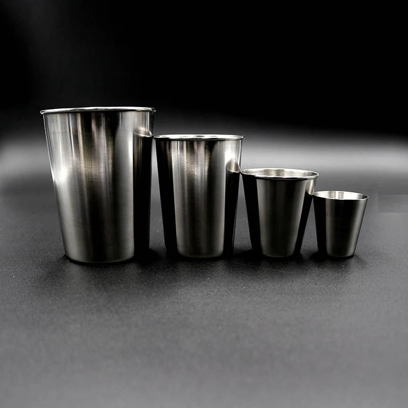 30/70/180/320ML Stainless Steel Mini Cup Drinking Water Coffee Beer Portable Campin additional angle