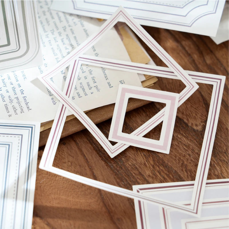 Scrapbooking Frame Stickers | 20pcs Decorative Border Stickers for Junk Journal detail view