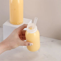 6pcs Small Plastic Bottle 100ml Milk Bottles Small Juice Bottles Leakproof Milk Bottles detail view