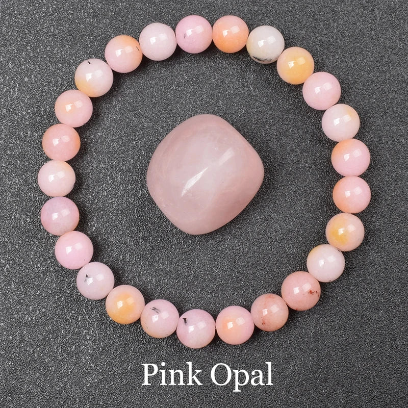 Natural Black Agates Beads Bracelet Women Men Genuine Black Onyx Natural Stone 6mm 8m lifestyle view
