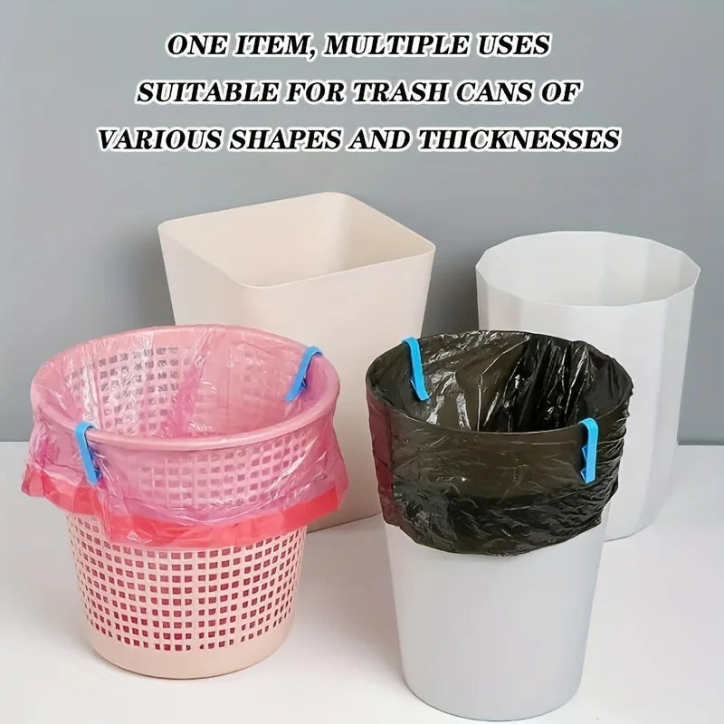 10 Innovative Trash Can Clips - Safe and Non Slip Trash Bag Holder, Stylish Divider Side Clips, Convenient for Home Use