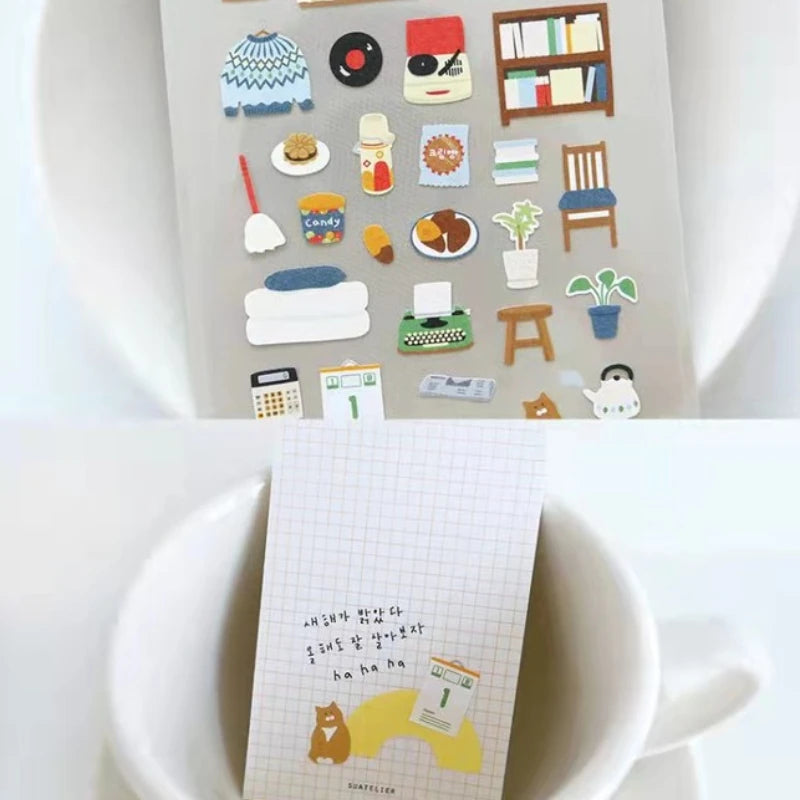 Korean Import Original Suatelier Grandapa's Room Paper Stickers Scrapbooking Diy Journal Stationery Sticker Deco Art Supply