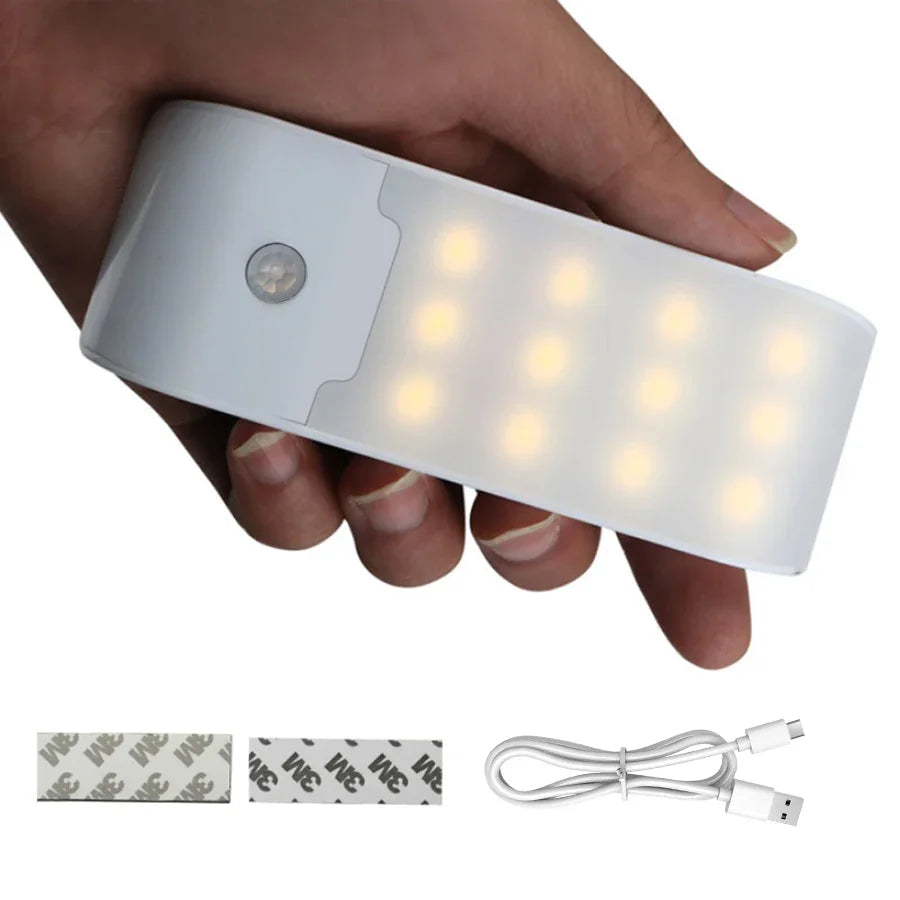Motion Sensor LED Night Light | Rechargeable Cabinet Lamp with Human Body Induction f alternate view