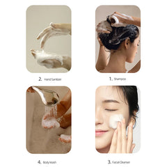100ML-300ML PE Plastic Shampoo Shower Gel Foaming Soap Dispensers Refillable Bottles Fli detail view