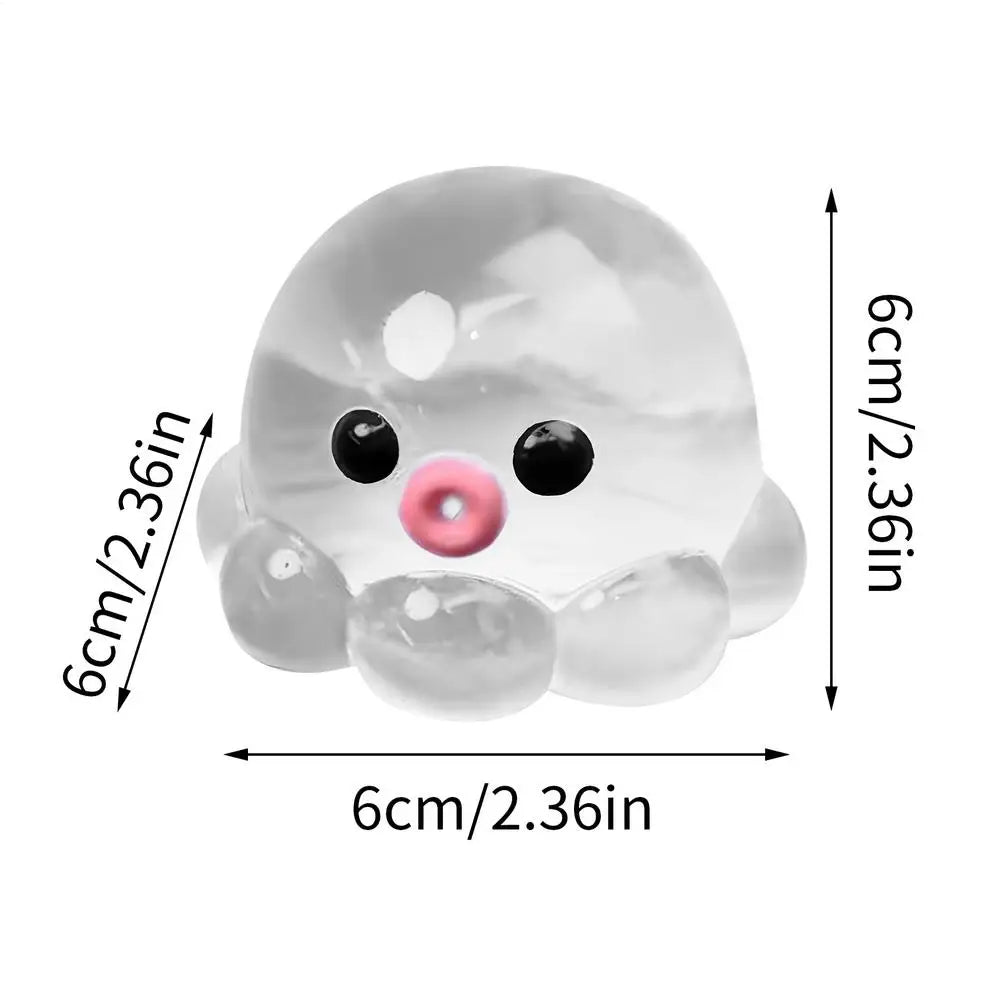 Glowing Octopus Bubble Pop Fidget Toy | Squeeze Sensory Ball with Soft Popping Sounds alternate view