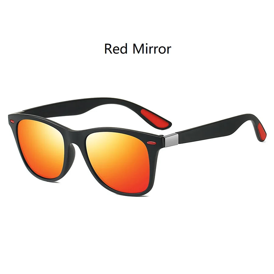 Square Unisex Driving Fishing Sunglasses Men Women Brand Designer Sun Glasses Anti-Gla close-up view