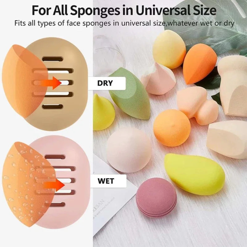 Eco-Friendly Silicone Makeup Sponge Holder | Portable Multi-Hole Storage Case alternate view
