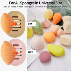 Eco-Friendly Silicone Makeup Sponge Holder | Portable Multi-Hole Storage Case alternate view