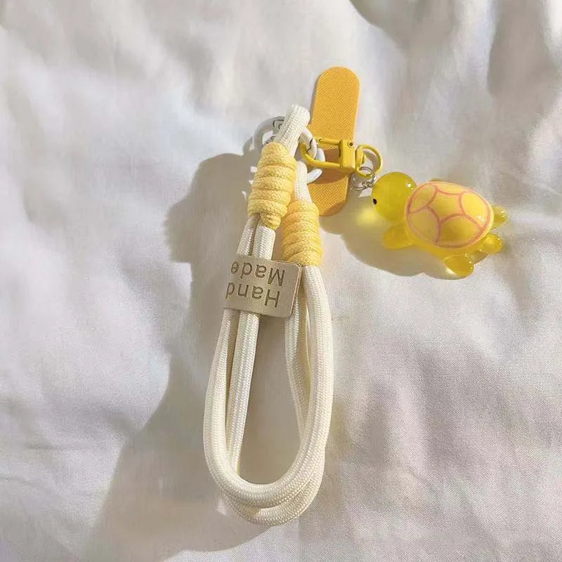 Universal Braided Mobile Phone Lanyard Strap Cartoon Turtle Hanging Key Chain Cord with detail view