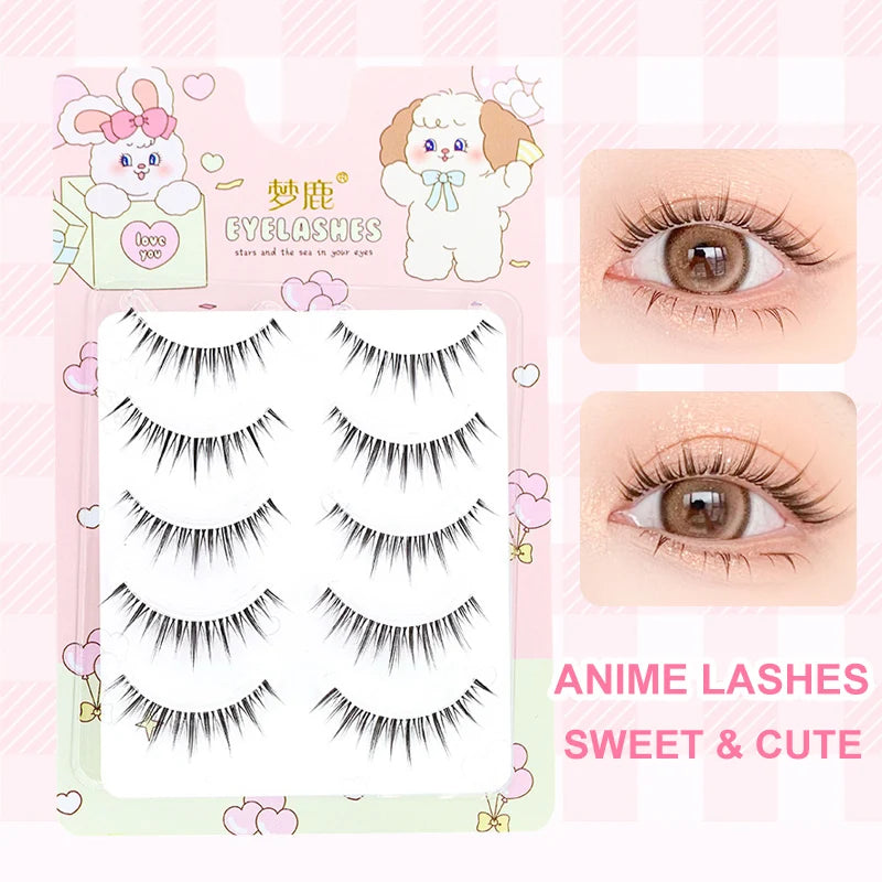3D Volume Manga Lashes | Natural Look Wispy Fluffy False Eyelashes Pack alternate view