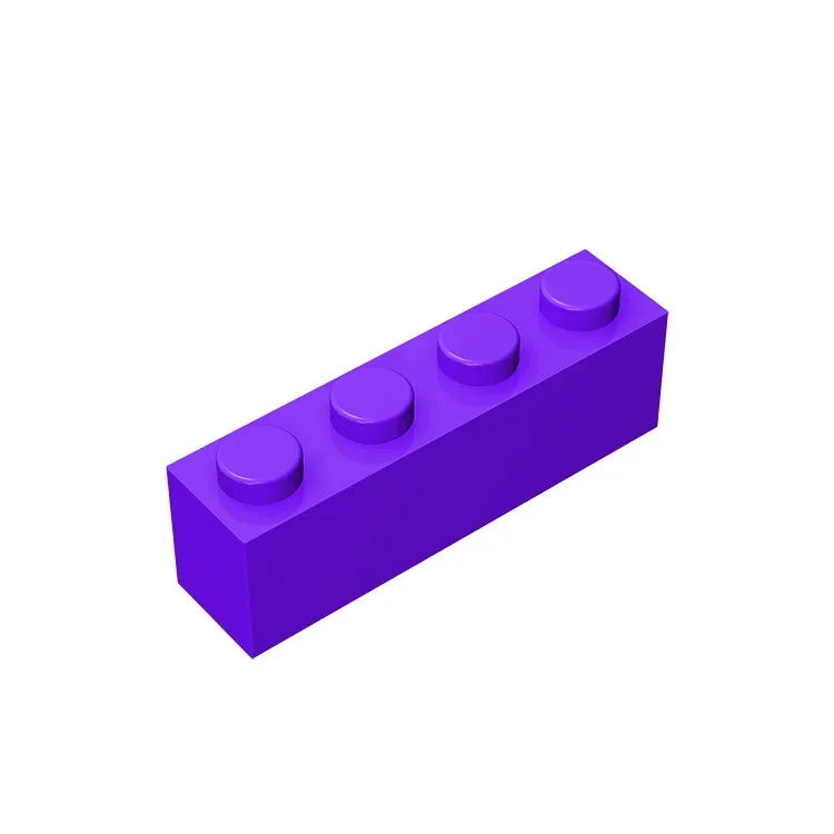 Gobricks GDS-534 Brick 1 x 4 without Bottom Tubes | Compatible Building Block Set detail view