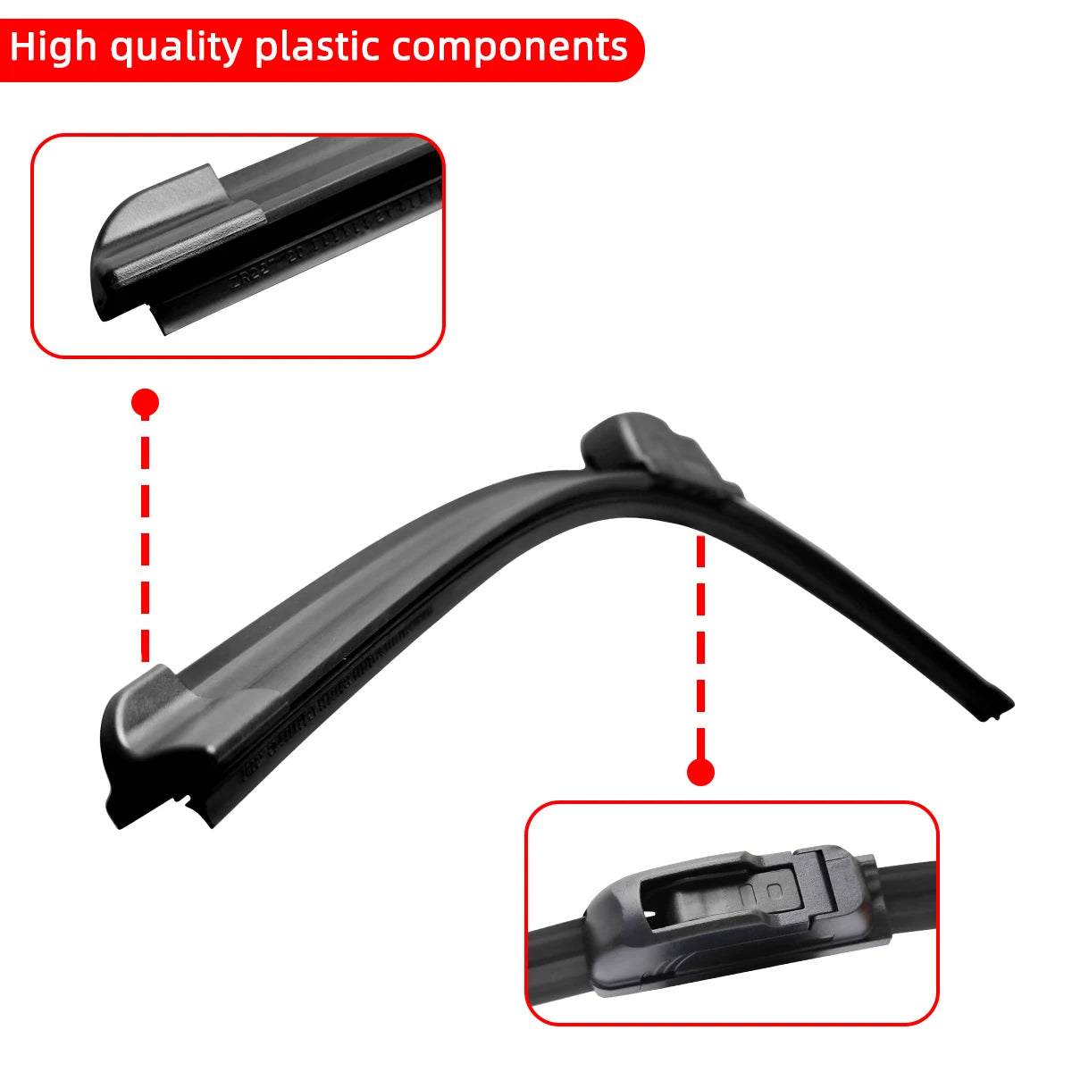 1PC Car Windshield Wiper Blades Hook Universal Soft Rubber Frameless Bracketless Car alternate view